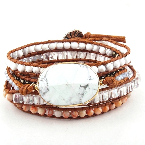 Handmade Crystal Wrap Bracelet 33"-35" Long Fits Most Teens and Adults - Picture 3 of 4